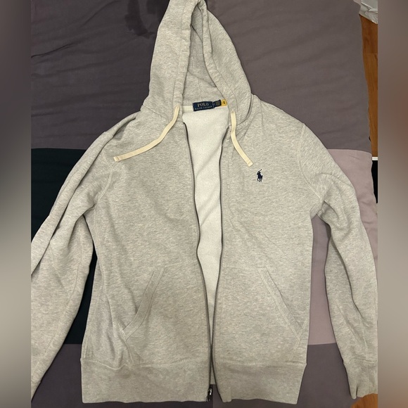 Grey Polo Ralph Lauren zip up sweater, men’s size small, hardly worn - Picture 1 of 5